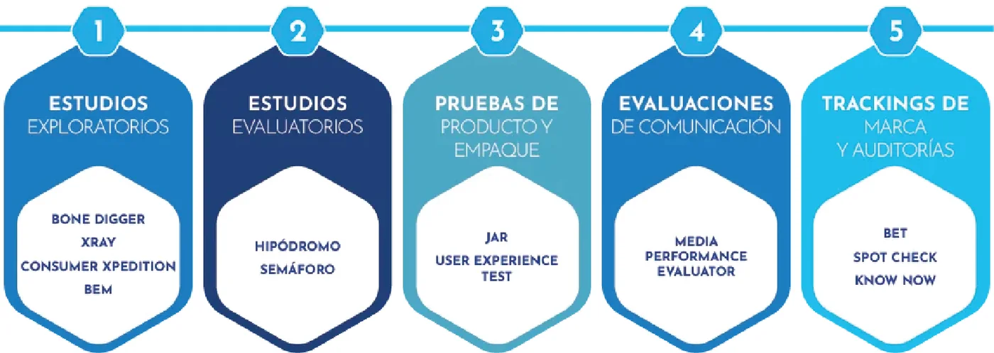 Cinco áreas de investigación